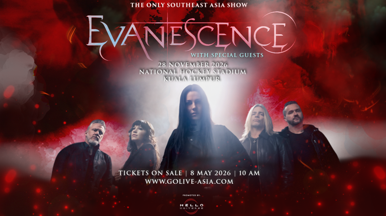 Evanescence - Live in Kuala Lumpur 2026 event poster